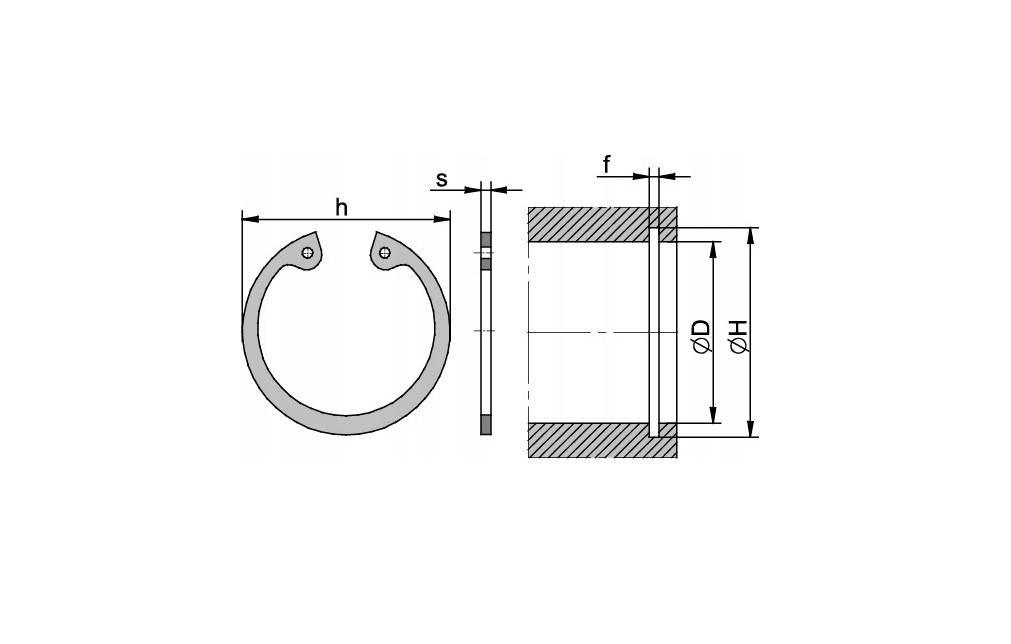 Pierścień Segera Spinka D5 Cf Moto Cf500 Cf550 Cf625 Cf800 - zdjęcie 2