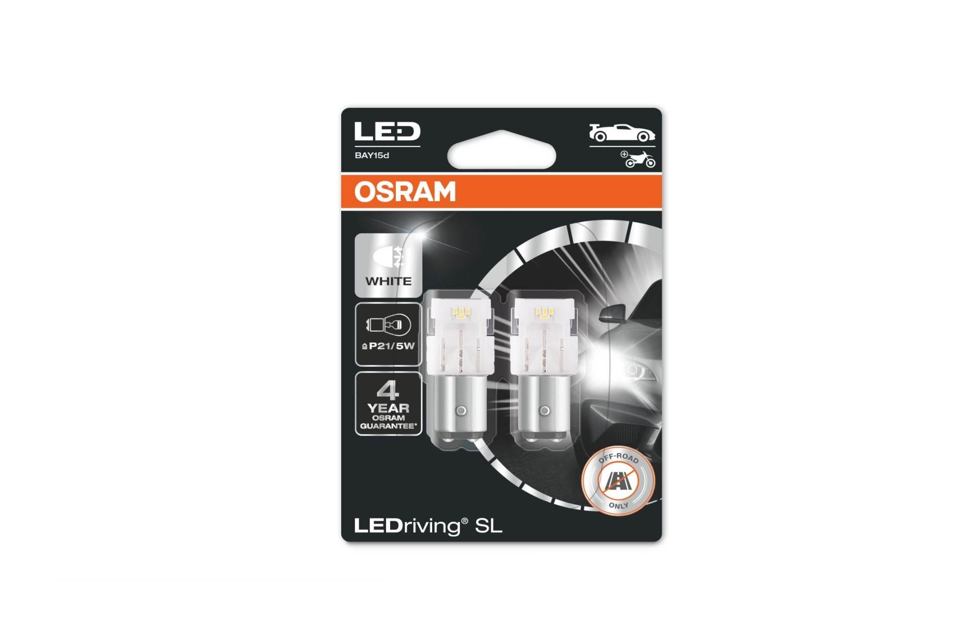 Żarówka Led Osram Ledriving 2 Sztuki 7528dwp-02b 2w/12v Bay15d P21/5w White