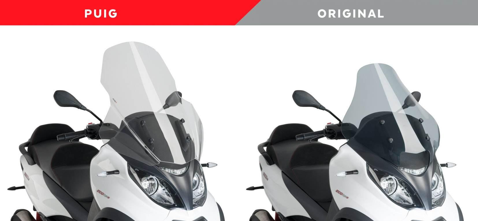 Szyba Tutystyczna V-Tech Line Puig Do Piaggio Mp3 350 18-22 Przezroczysta - zdjęcie 2