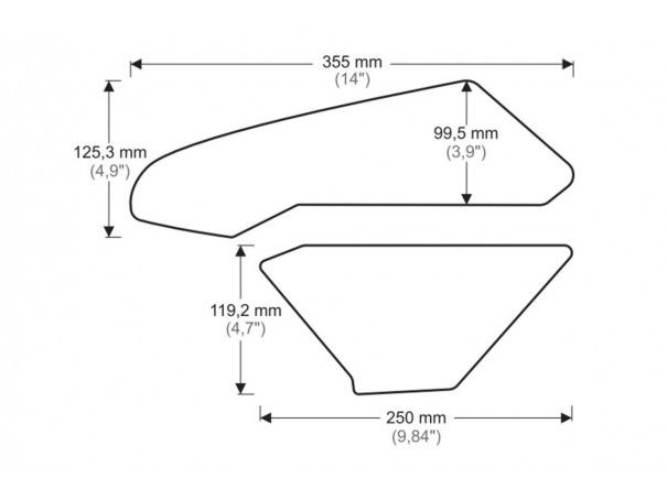 Tankpady Boczne Puig Do Honda Crf1000l Crf1100l Africa Twin Czarne - zdjęcie 3