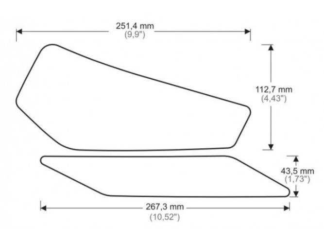 Tankpady Boczne Puig Do Kawasaki Ninja 400 18-21 Przezroczyste - zdjęcie 3