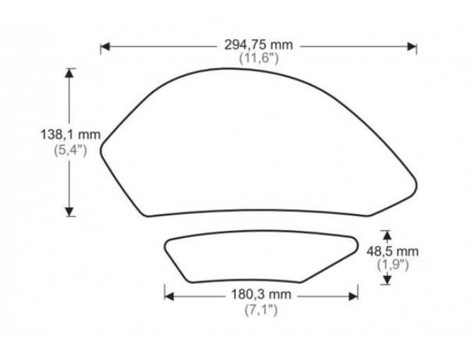 Tankpady Boczne Puig Do Kawasaki Zx6r 09-16 Przezroczyste - zdjęcie 3