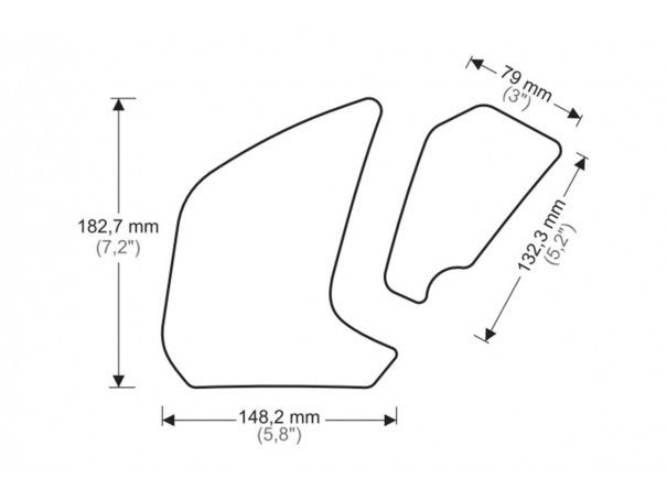 Tankpady Boczne Puig Do Yamaha Mt-07 18-20 Przezroczyste - zdjęcie 3