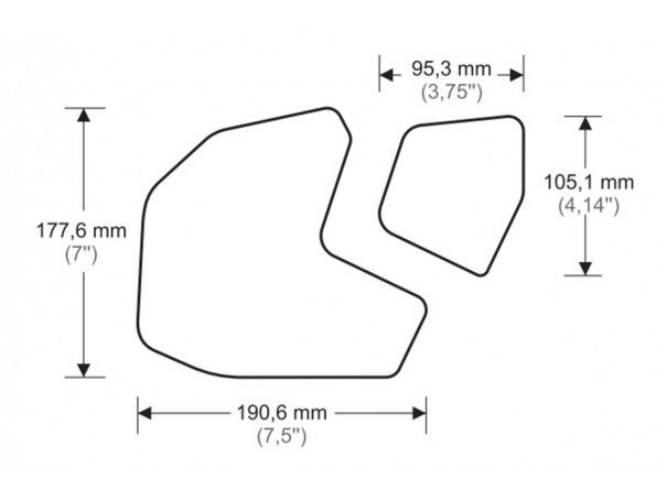 Tankpady Boczne Puig Do Yamaha Mt-09 13-20 Czarne - zdjęcie 3