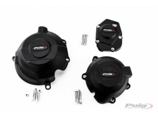 Pokrywy Dekli Silnika Puig Do Kawasaki Z900 17-22 Czarne