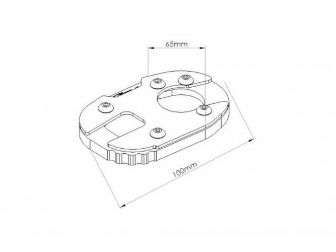 Poszerzenie Stopki Bocznej Puig Ze Standardowym Zawieszeniem Do Yamaha Mt-0 - zdjęcie 2