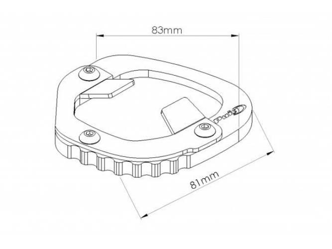 Poszerzenie Stopki Bocznej Puig Do Yamaha Tenere 700 19-22 Czarne - zdjęcie 2