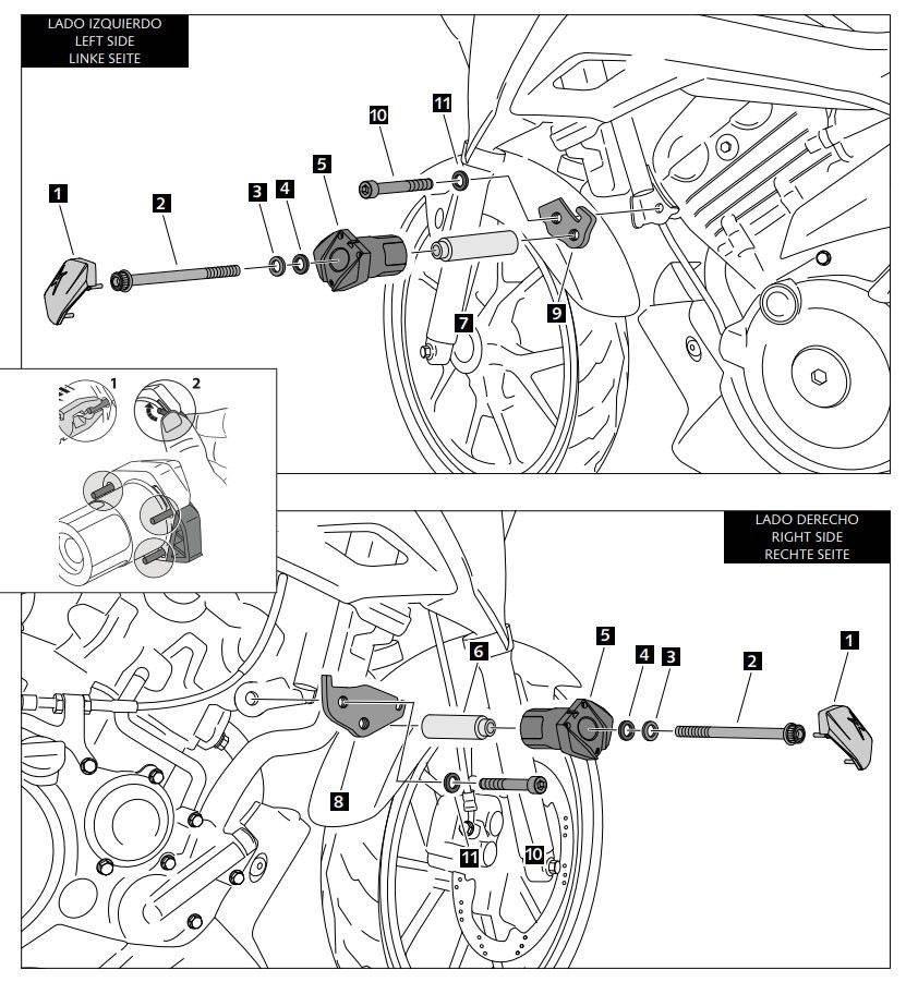 Crash Pady Puig Do Suzuki Gsx-S125 20-21 Czarne - zdjęcie 2