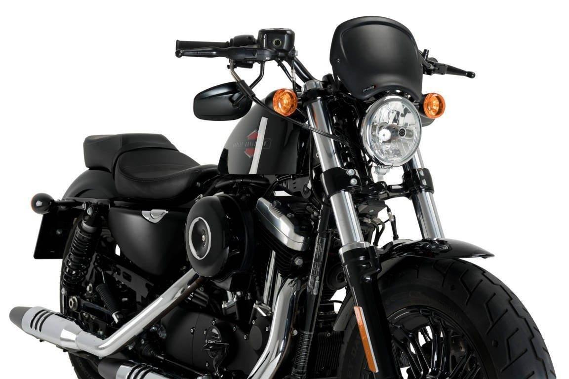 Szyba Owiewka Puig Retroplate Do Harley-Davidson Sportster 48 17-20 Czarny