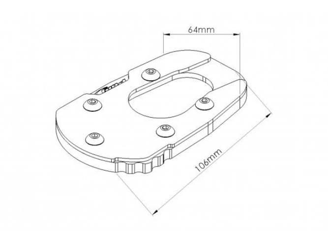 Poszerzenie Stopki Bocznej Puig Do Suzuki Gsx-S950 Gsx-S1000 Dl1050 Czarne - zdjęcie 3