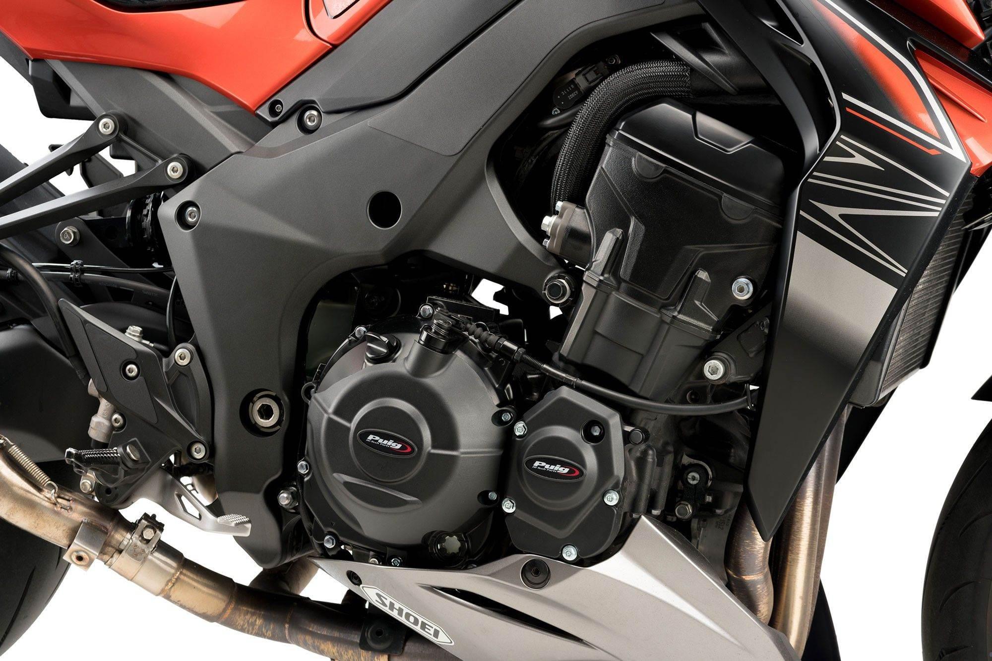 Pokrywy Dekli Silnika Puig Do Kawasaki Z1000 14-21 Czarne