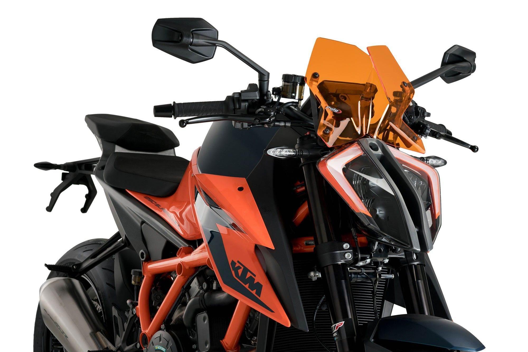 Szyba Owiewka Puig Do Ktm Superduke R 1290 20-22 Pomarańczowa