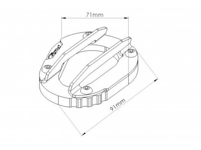 Poszerzenie Stopki Bocznej Puig Do Triumph Tiger 900 20-22 Czarne - zdjęcie 2