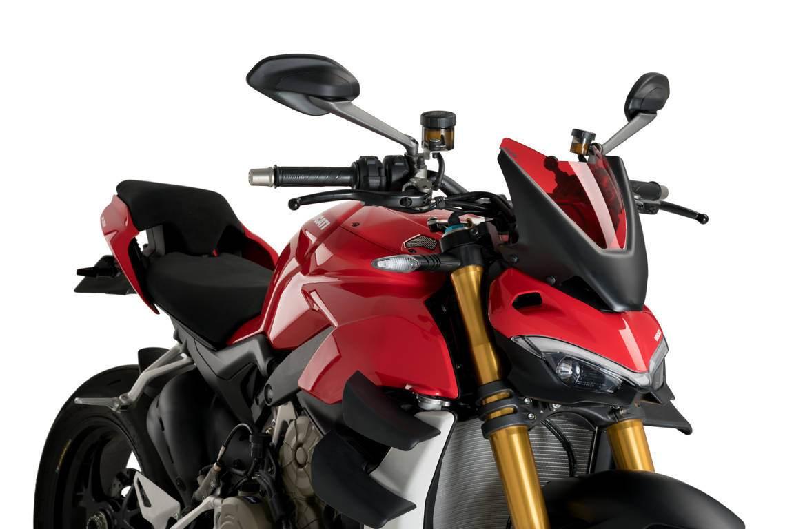Szyba Owiewka Puig Do Ducati Streetfighter V4 S 20-22 Sport Czerwona