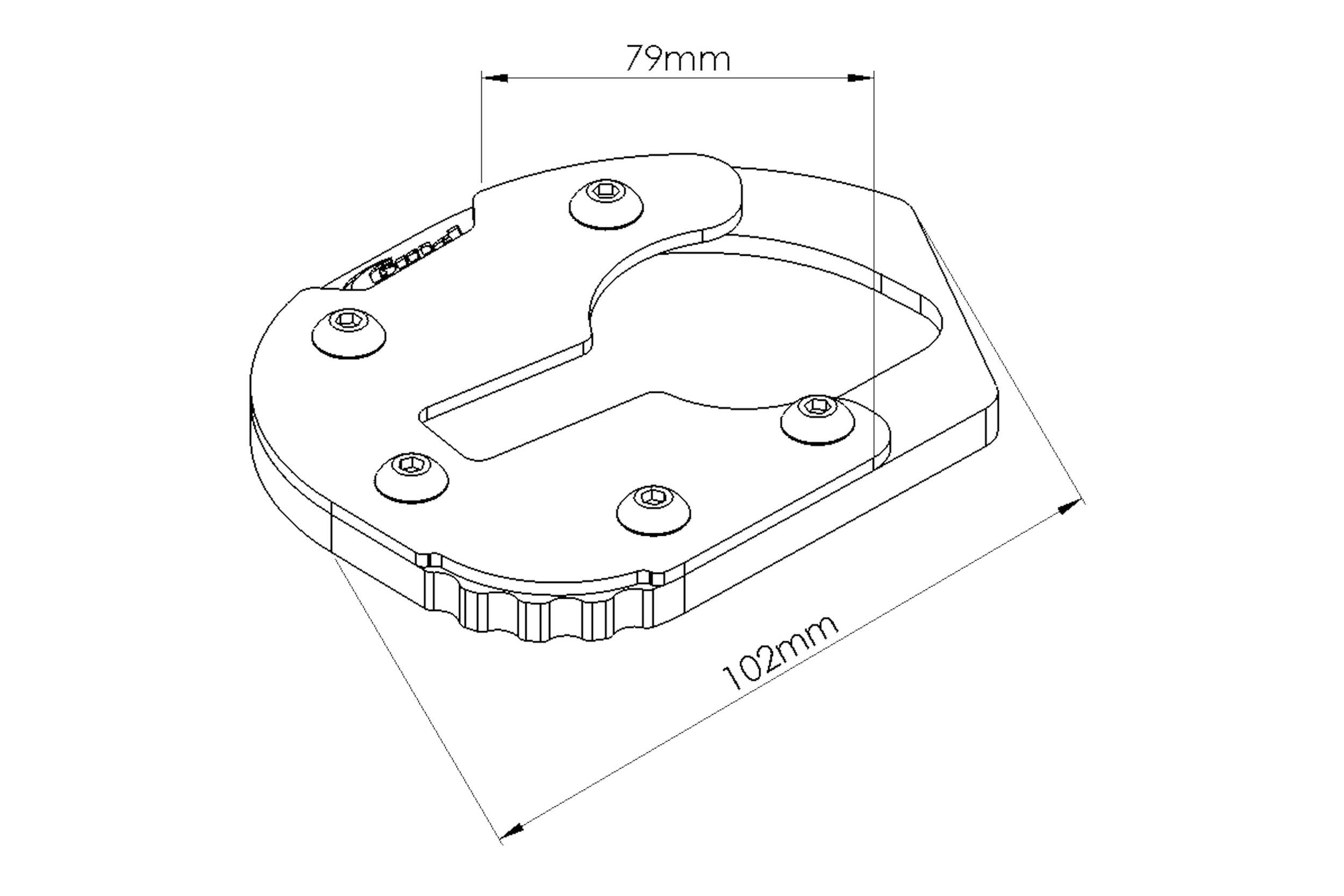 Poszerzenie Stopki Bocznej Puig Z Obniżonym Zawieszeniem Do Bmw F700gs 12-1 - zdjęcie 2