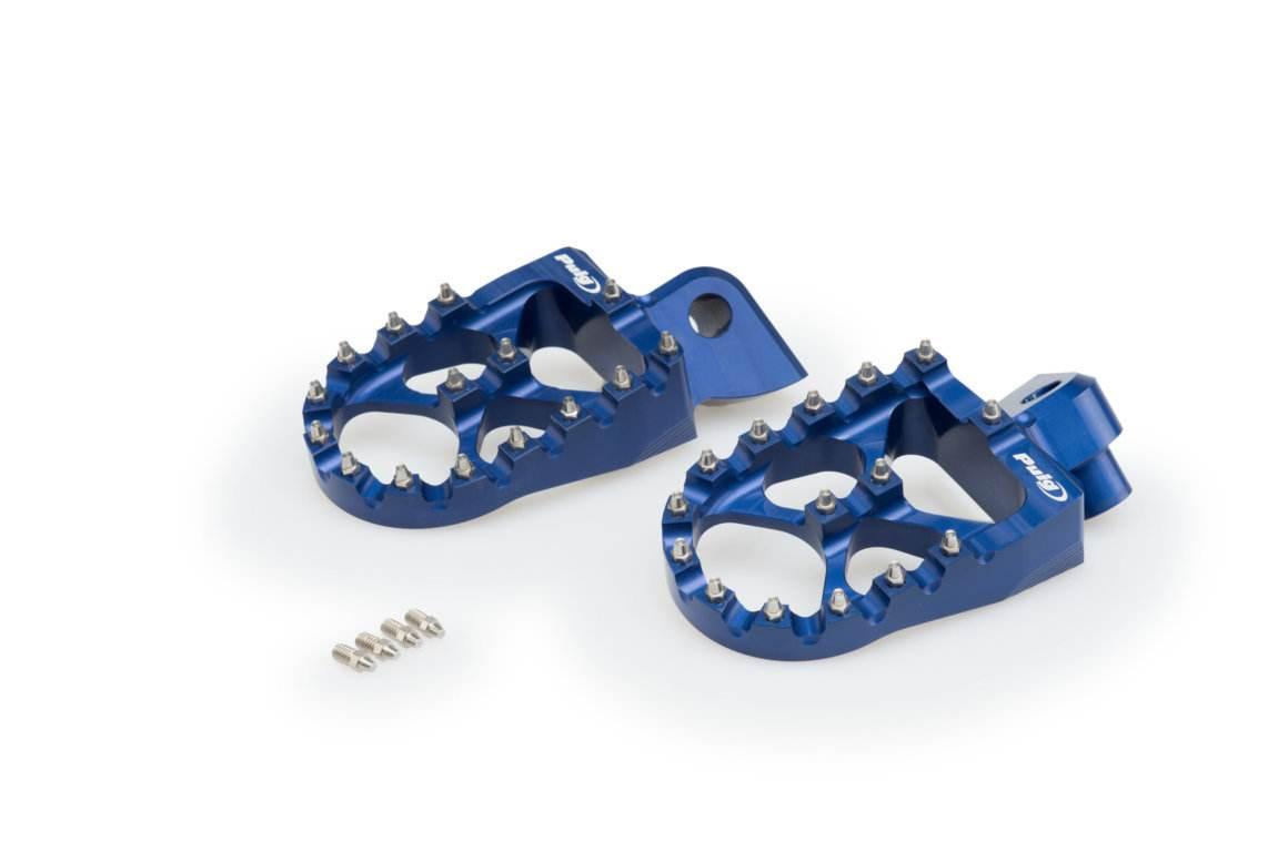 Podnóżki Off-Road Puig Dla Yamaha Yz125 99-21 Niebieskie