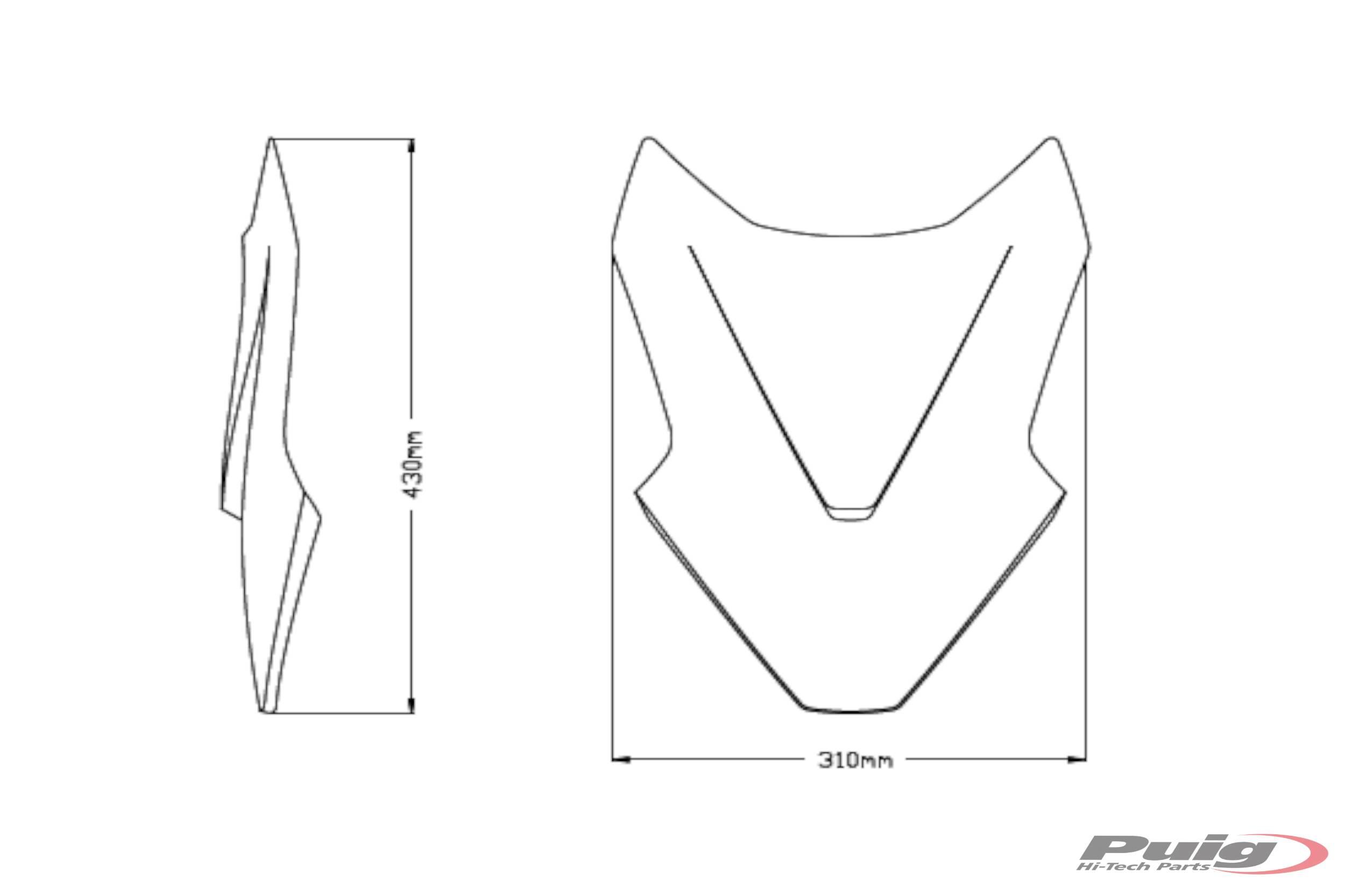 Szyba Puig V-Tech Do Honda Forza 750 21-22 Line Sport Lekko Przyciemniona - zdjęcie 2