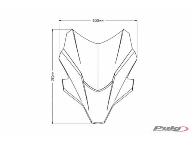 Szyba Sportowa Nowej Generacji Puig Do Yamaha Mt-07 21-24 Lekko Przyciemnio - zdjęcie 6