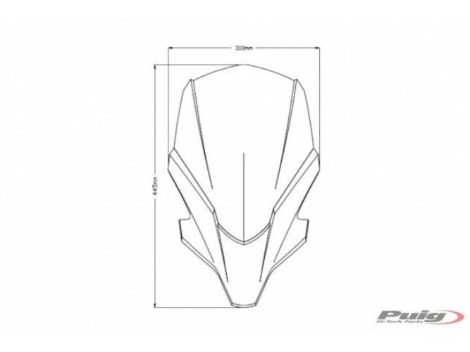 Szyba Owiewka Puig Do Yamaha Mt-07 21-22 Touring Lekko Przyciemniona - zdjęcie 6