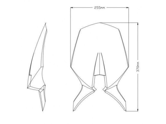 Szyba Sportowa Nowej Generacji Puig Do Ducati Monster 937 21-22 Czerwona - zdjęcie 3