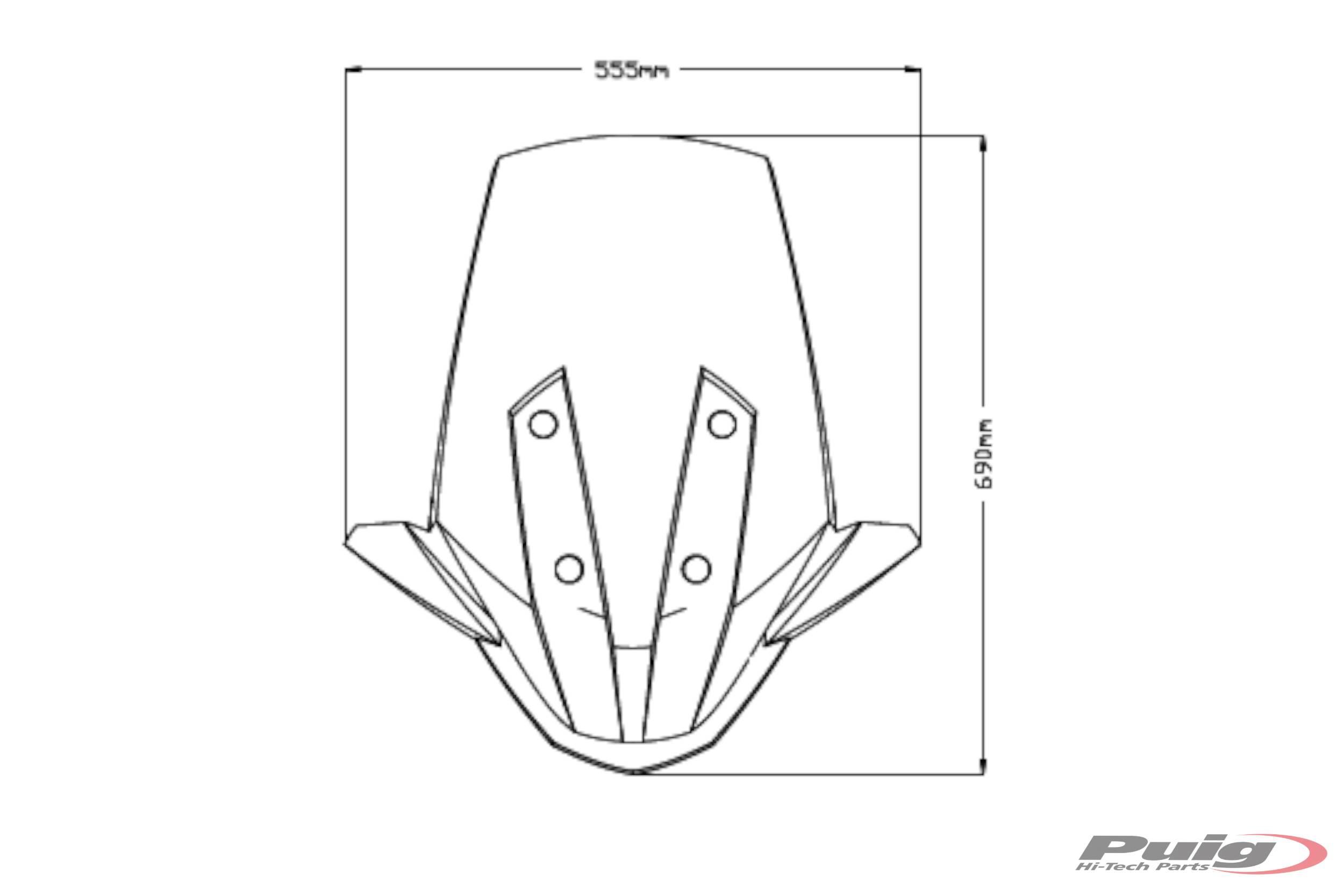 Szyba Puig V-Tech Do Bmw C400x 19-21 Touring Lekko Przyciemniona - zdjęcie 5