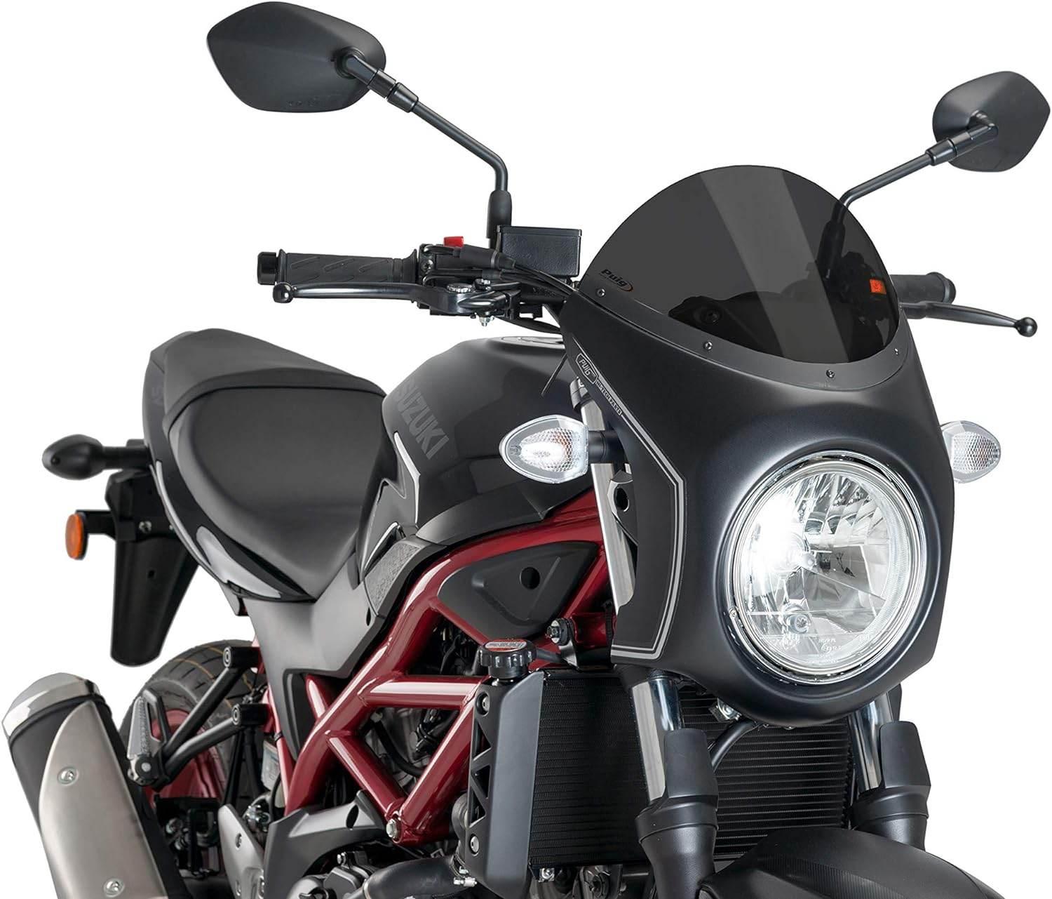Szyba Półowiewka Puig W Stylu Retro Do Suzuki Sv650 16-21 Czarna