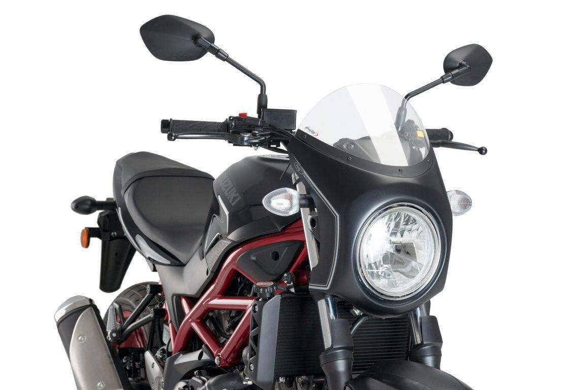 Szyba Półowiewka Puig W Stylu Retro Do Suzuki Sv650 16-21 Przezroczysta