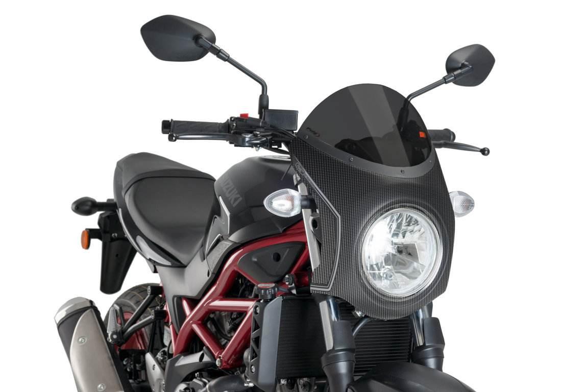 Szyba Półowiewka Puig W Stylu Retro Do Suzuki Sv650 16-21 Obudowa Carbon Mo