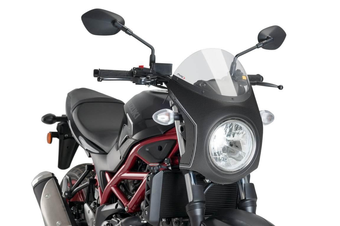 Szyba Półowiewka Puig W Stylu Retro Do Suzuki Sv650 16-21 Obudowa Carbon Le
