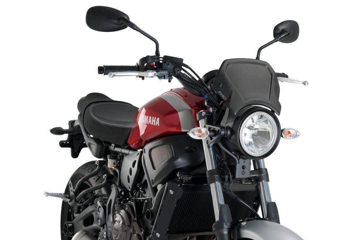 Szyba Owiewka Puig Retroplate Do Yamaha Xsr700 16-20 Aluminiowa Czarna - zdjęcie 2