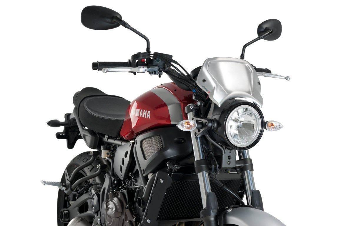 Szyba Owiewka Puig Retroplate Do Yamaha Xsr700 16-20 Aluminiowa Srebrna - zdjęcie 2