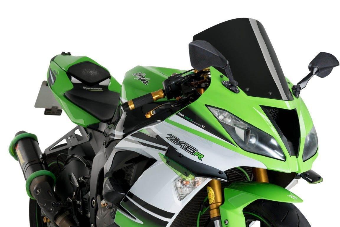 Szyba Wyścigowa Puig Do Kawasaki Zx-6r 09-23 Czarna