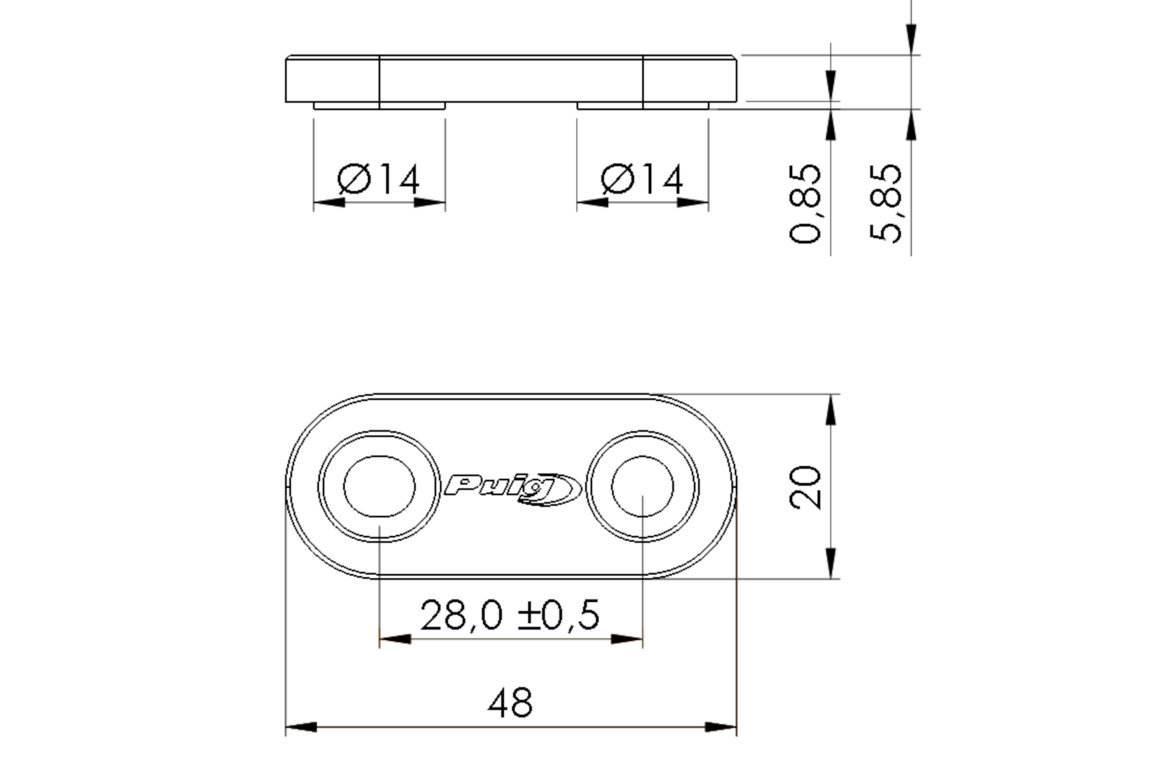 Nakładki Lusterka Wstecznego Puig Do Yamaha Xj6 Diversion 09-16 Czarne - zdjęcie 2