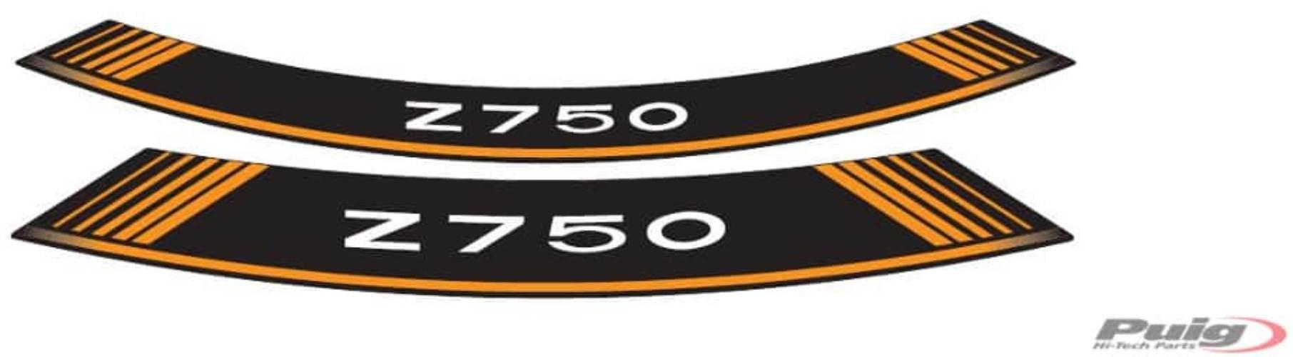Paski Na Felgi Puig Do Kawasaki Z750 Logo Z750 04-12 Pomarańczowe