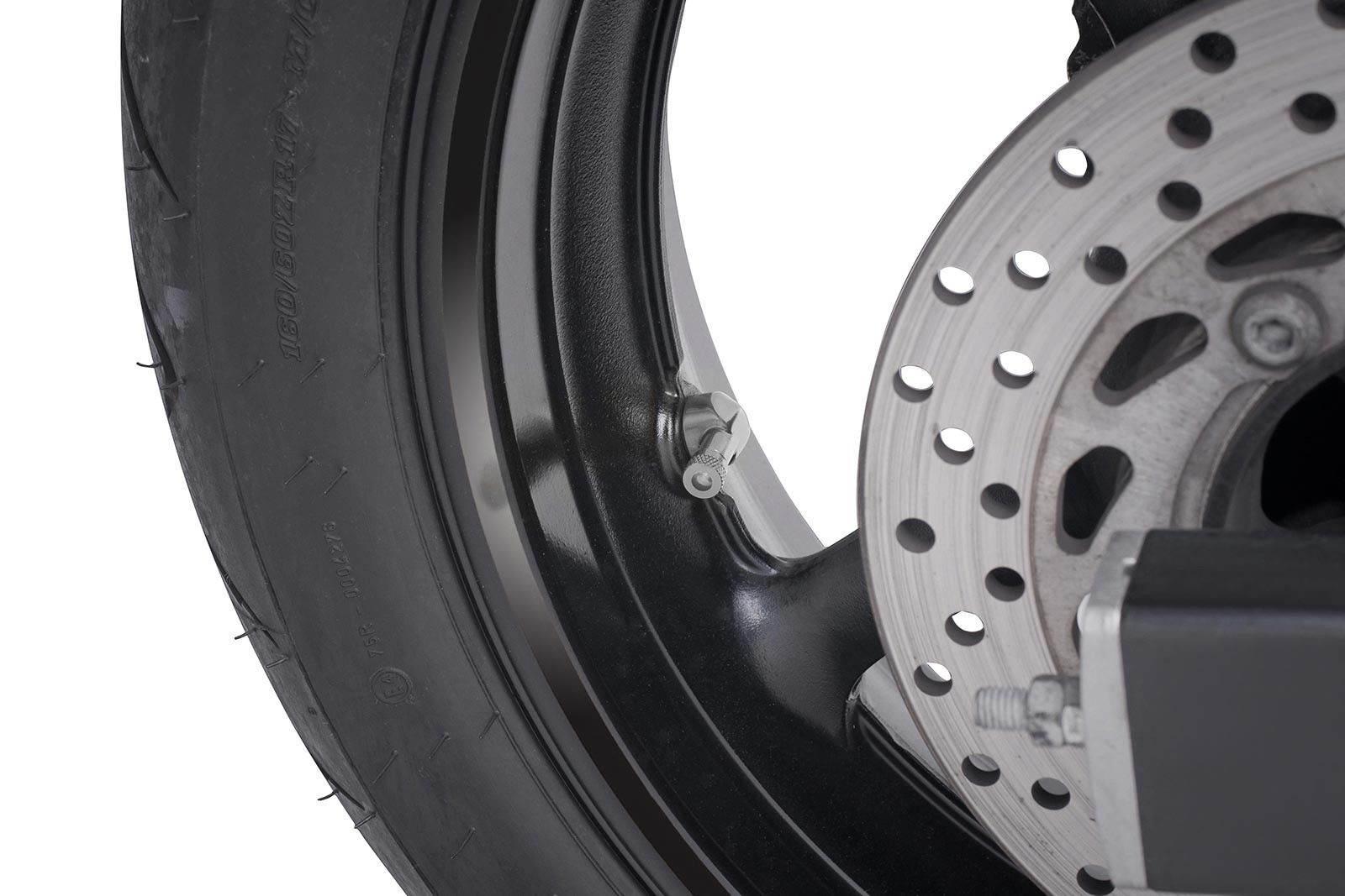 Zestaw Zaworków Do Kół Motocyklowych 90 Stopni Śr.11mm Srebrne