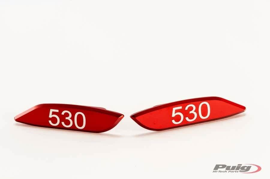 Zaślepki Uchwytów Lusterek Puig Do Yamaha T-Max 530 Dx Sx 12-19 Czerwone