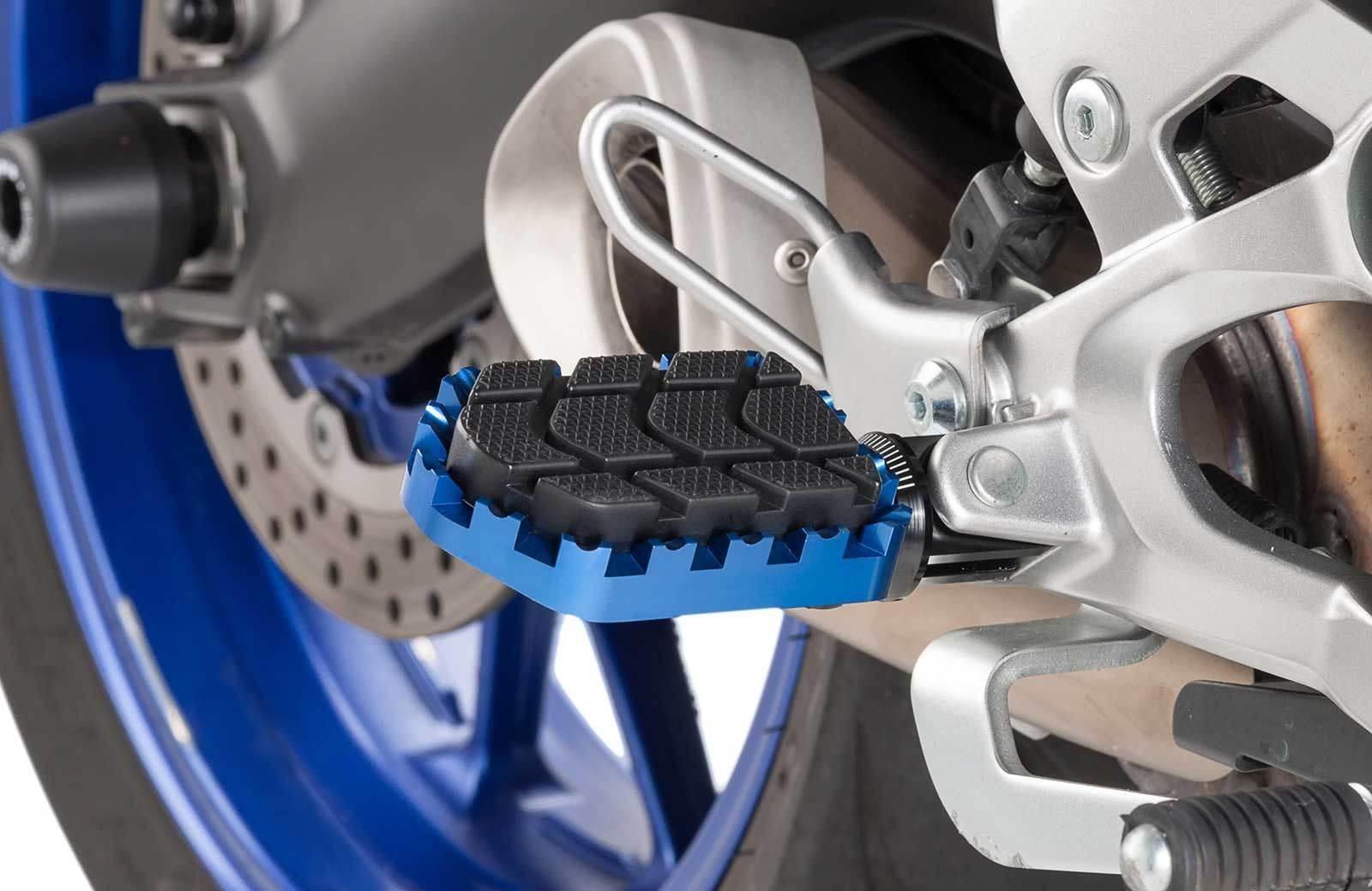 Podnóżki Puig Enduro Wymagają Adapterów Niebieskie