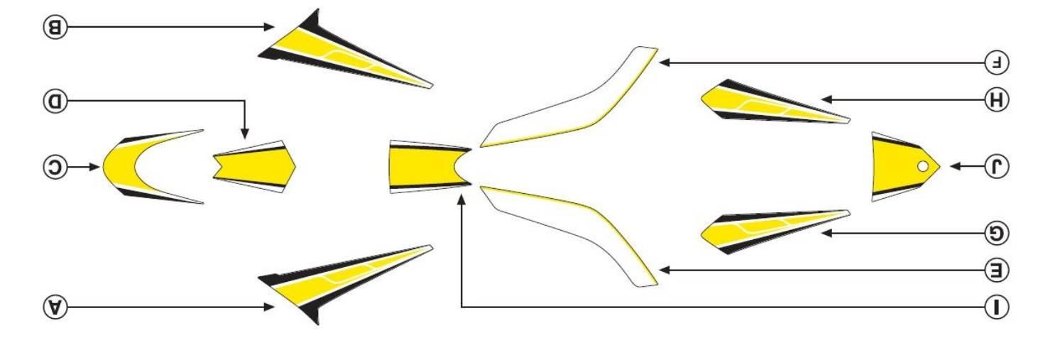 Zestaw Naklejek Puig Do Yamaha T-Max 530 12-14 Złote 7847