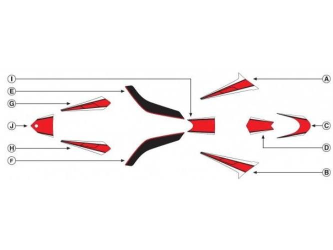 Zestaw Naklejek Puig Do Yamaha T-Max 530 12-14 Białe 8413