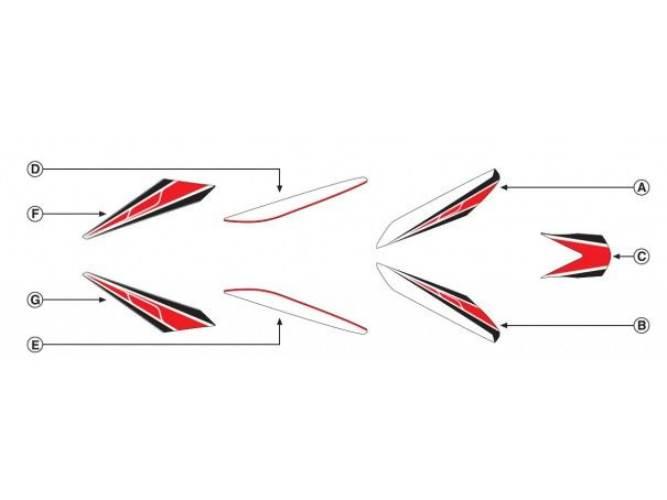 Zestaw Naklejek Puig Do Yamaha X-Max 125/250 10-16 Czarne 8424