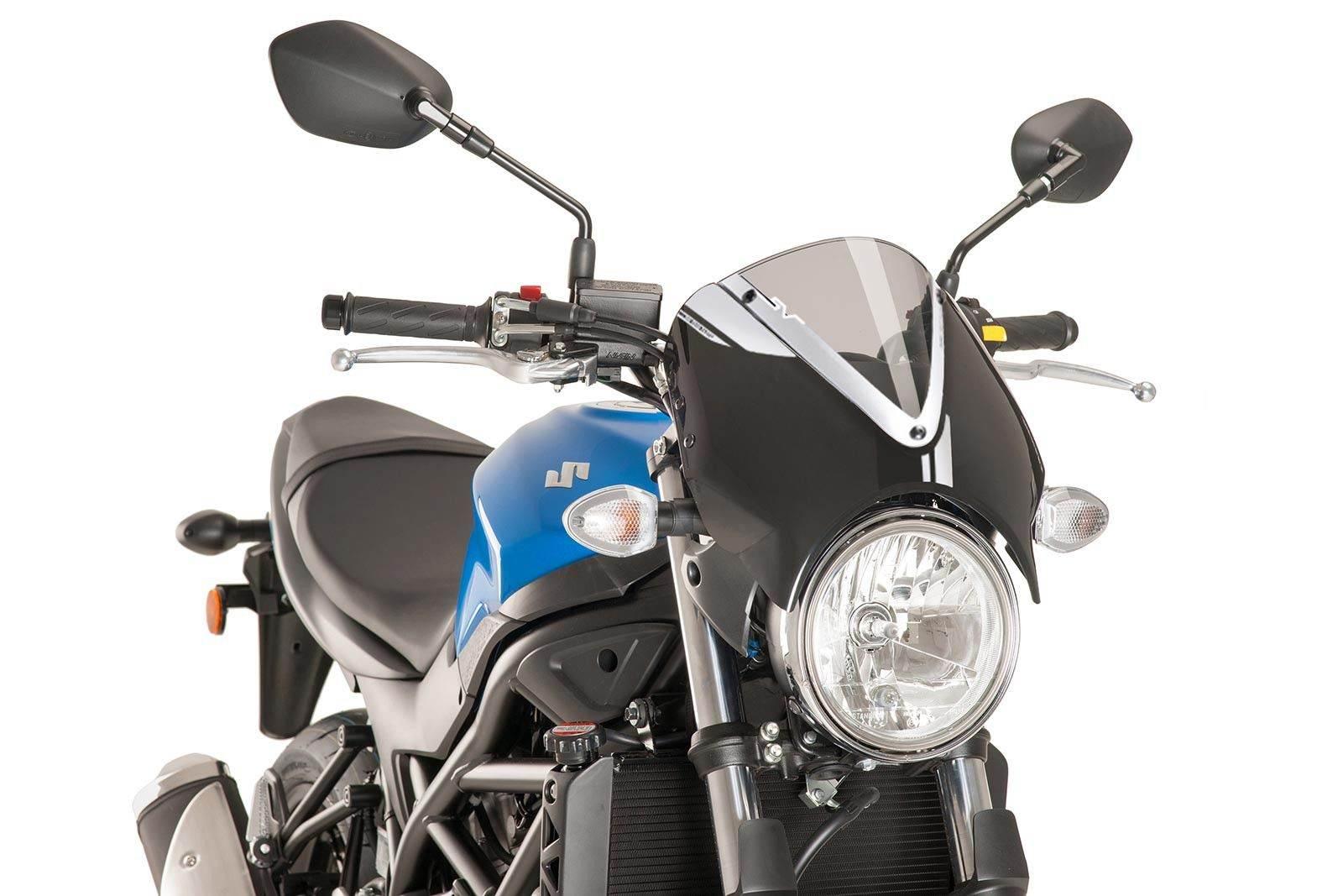 Przednia Szyba Retrovision Panel Czarny Puig Do Suzuki Sv650 16-22 Lekko Przyciemniona