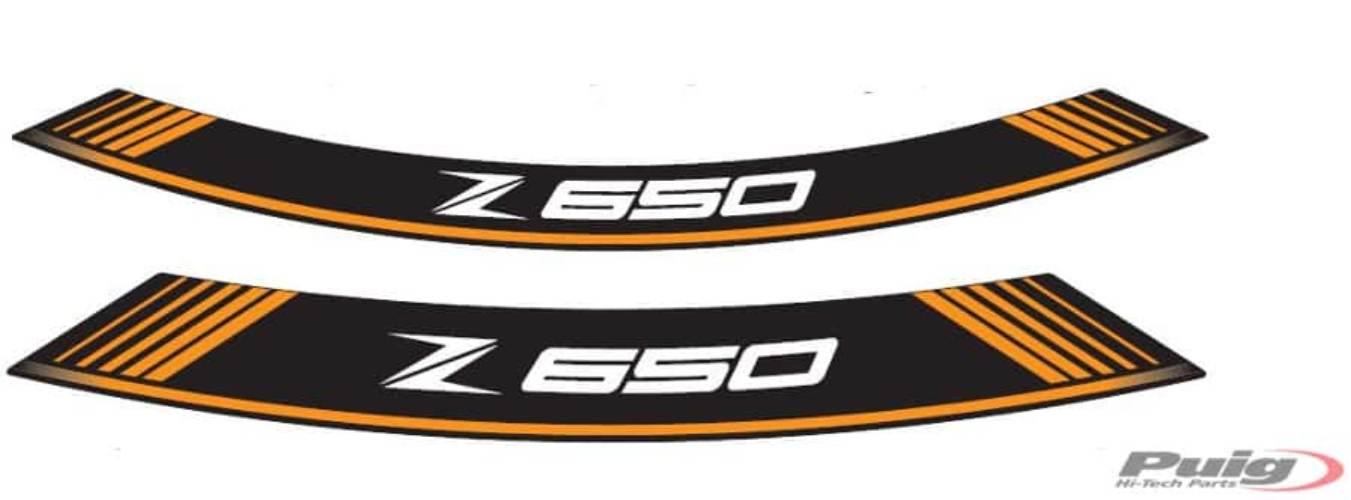 Paski Na Felgi Puig Do Kawasaki Z650 Pomarańczowe
