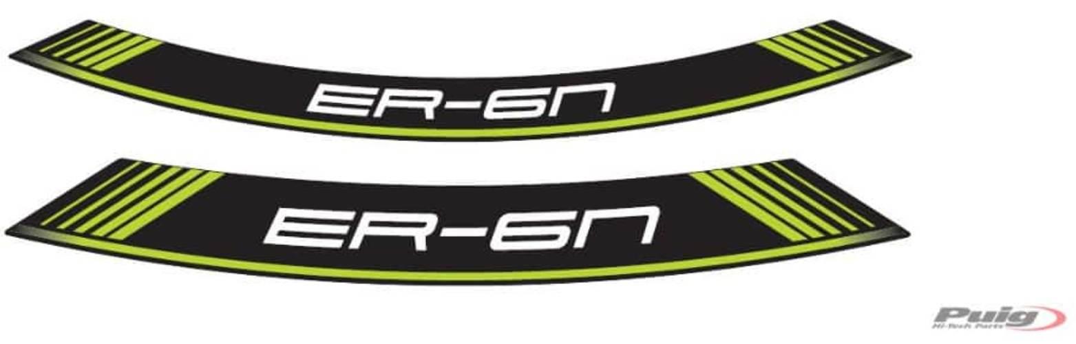 Paski Na Felgi Puig Do Kawasaki Er6-N Zielone
