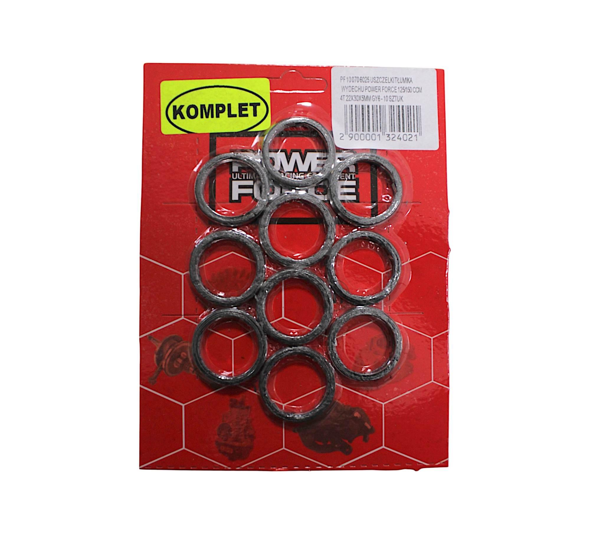 Uszczelki Tłumika Wydechu 125/150ccm 4t 22x30x5mm Gy6 10 Sztuk