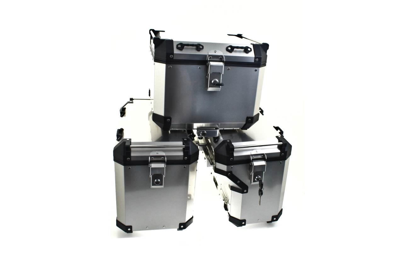 Zestaw 3 Kufrów Aluminiowych Benelli 502x Srebrne 160l - zdjęcie 2