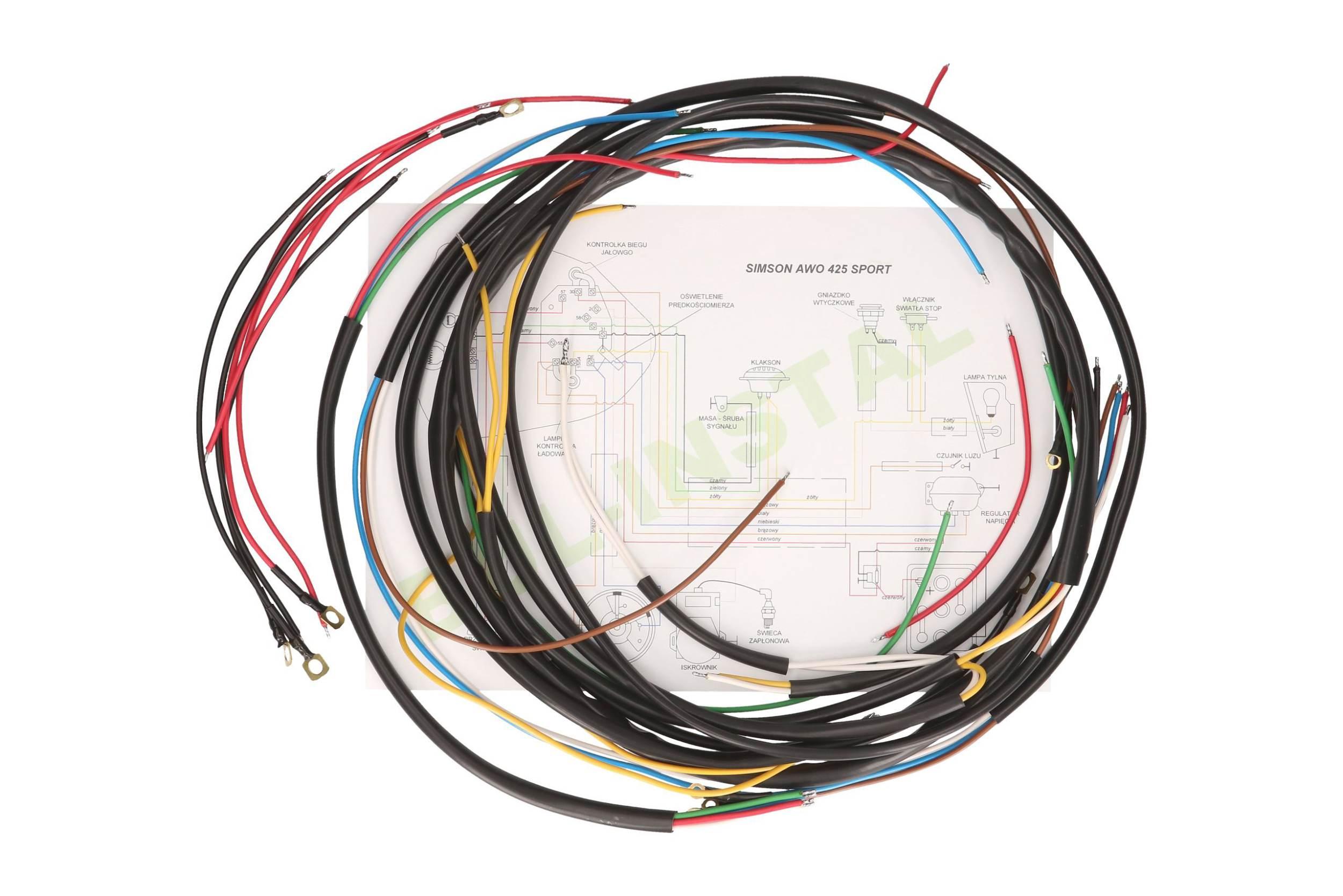 Instalacja Elektryczna Wiązka Simson Awo 425 Sport - zdjęcie 2