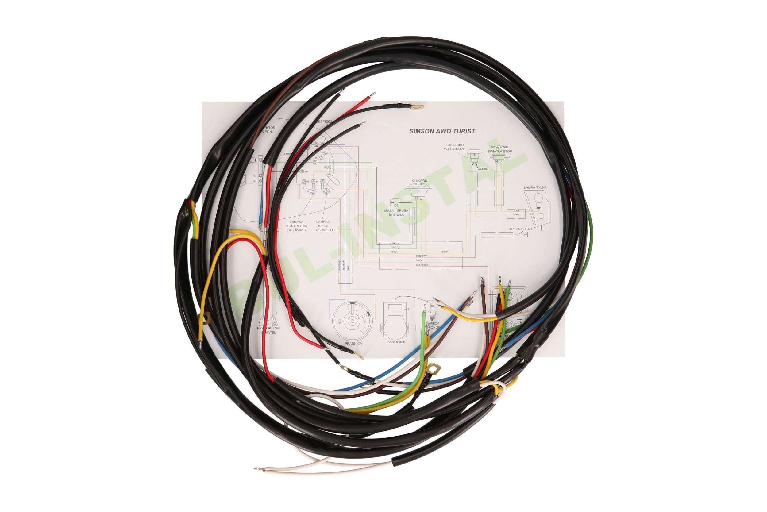 Instalacja Elektryczna Wiązka Simson Awo 425 Tourist - zdjęcie 2