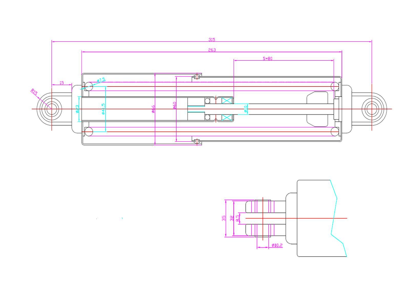 Amortyzatory Tylne Power Force Junak M10 M07 350ccm Komplet 2szt - zdjęcie 2