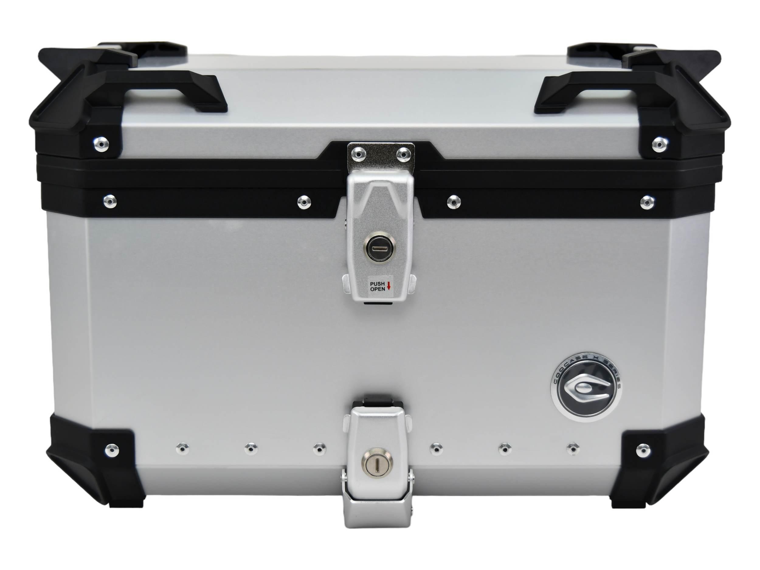 Kufer centralny aluminiowy coocase 55l srebrny