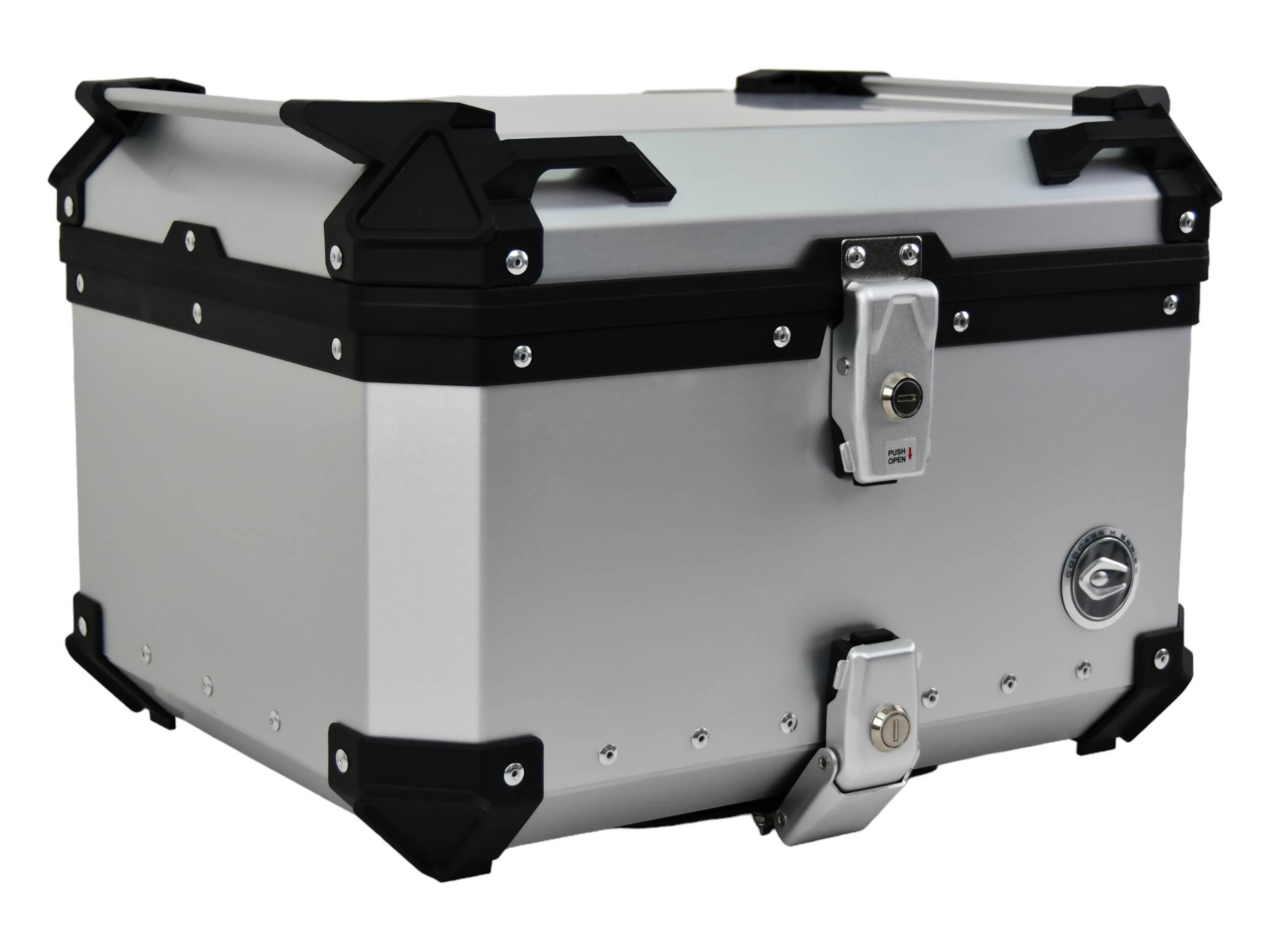 Kufer centralny aluminiowy coocase 55l srebrny - zdjęcie 2